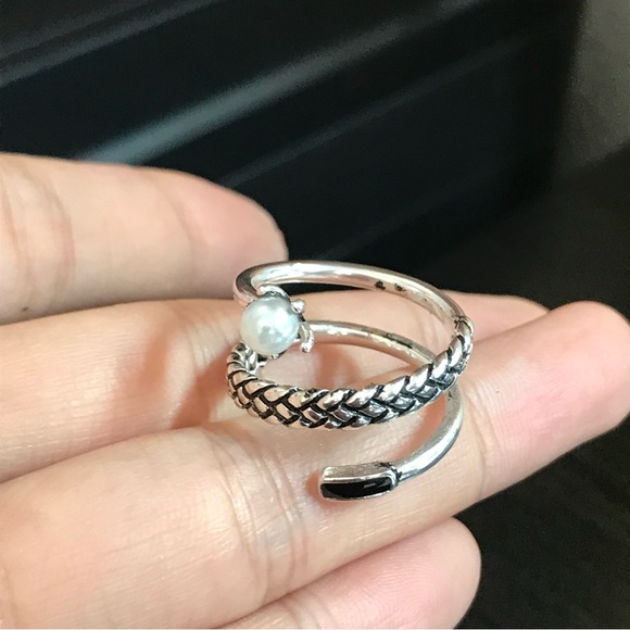 S925 Silver Chunky Open Ring,Big Silver Heart Ring for Wom… - Picture 3 of 5